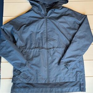 Women’s Blue Hooded Rain Jacket